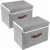 Import Foldable Storage Bins 2 Pack Storage Boxes  with handle (Gray) from China