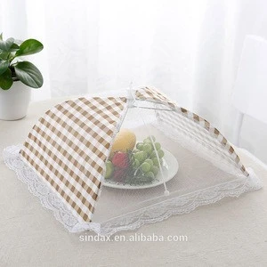 Folding Mosquito Anti Fly Food Covers Umbrella Style Mesh Fruits Vegetable Protect Cover Kitchen Tools