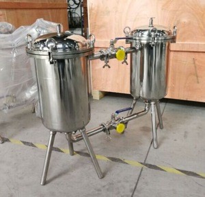 food grade sanitary stainless steel double barrel filter