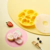 Food grade silicone cake molds 2021 new product baking tools yellow cute animal silicone molds cake