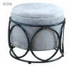 Footstool with Metal Legs Footrest Stool coffee shop and bar velvet stools