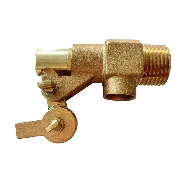 forging brass water tank level mechanical electroplate float floating valve with DN15 DN20