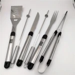Fork Tong Spatular Apron 4pcs Barbeque Tool Set Bbq Grill Stainless Steel Tools Set With Apron