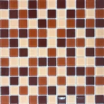Foshan swimming pool tile blue glass mosaic tile 25mm crystal mosaic tile