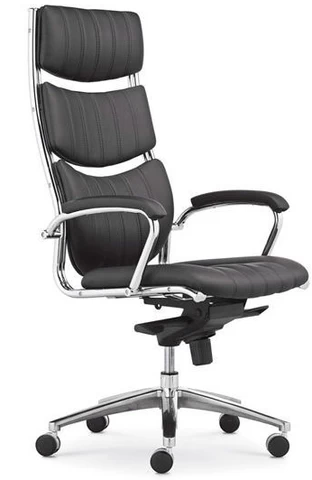 Frank Metal Frame Black PU Leather Executive Office Chair