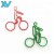 Import Free samples customize lovely human bicycle paper clip bike with tin box from China