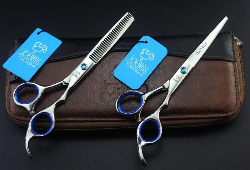 Free shipping JOEWELL 6.0 inch stainless steel 6CR hair scissors cutting/thinning scissors