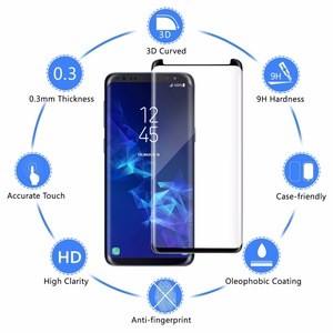 Full Glue Tempered Glass Screen Protector For Samsung Galaxy S9 Plus