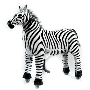 Funny kiddie amusement rides plush horse toy riding for kid, ride on animal toy animal robot for sale