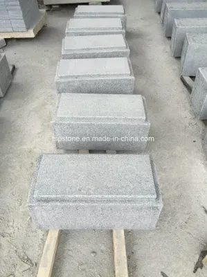 G603 Light Grey Granite Road Stone Kerbstone for Landscape Palisade Flamed Curbstone Side Stone