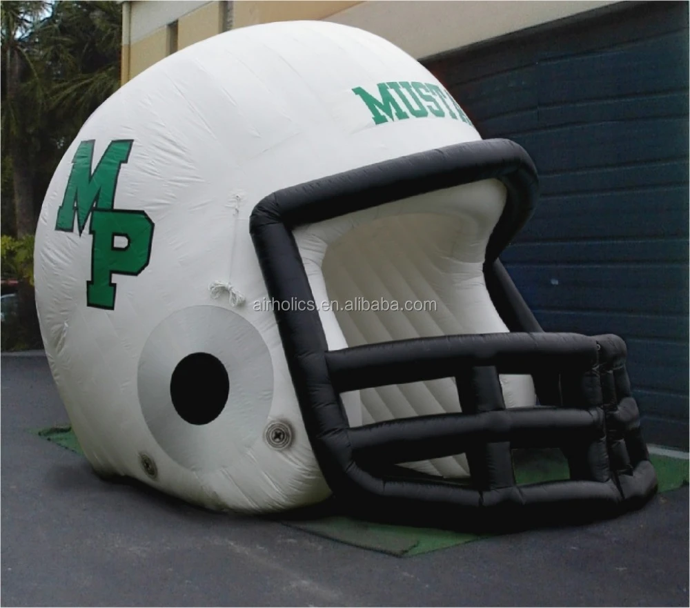 Giant outdoor use inflatable sports tunnel / American football tunnel / inflatable player helmet for customized A7017