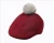 Import Girls Kids Wool Beret Cap with Fur Ball Beret from China