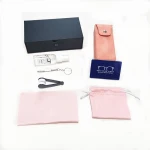 Glasses case with soft pu leather cover Personalized glasses case set can be customized logo