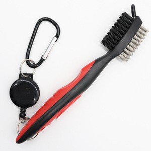 Golf Club Cleaner Brush Tool for Clubs Balls Clothing Shoes Aids, Easily Attaches to Golf Bag Accessories