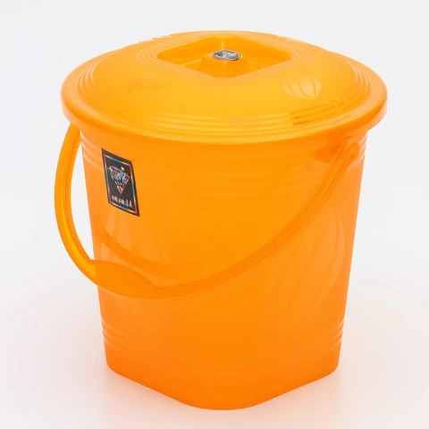 Good quality latest design Clear plastic water bucket with lid made in india factory