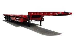 Goose neck Trailer 3 axle 40 ft flat half low bed loader hook board transport trailer for sale