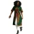 Import Green African Crew Neck Slit Casual Women Summer Fashion African Clothes from China