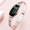 H8 0.96 inch/IPS running Sleep monitoring women health band smart bracelet,BT 4.0 App elegant stainless steel smart bracelet