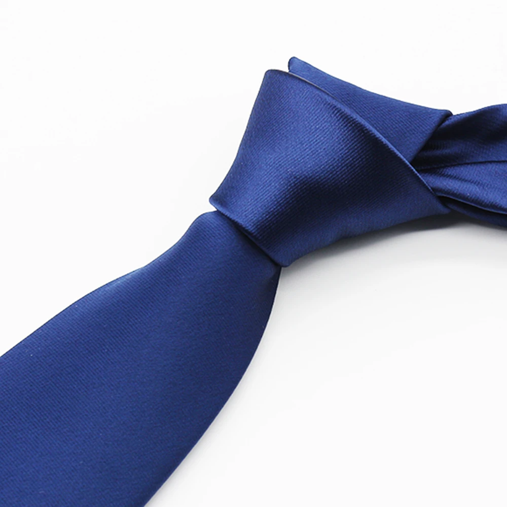 Hand Made Royal Blue Solid Neck Ties For Men