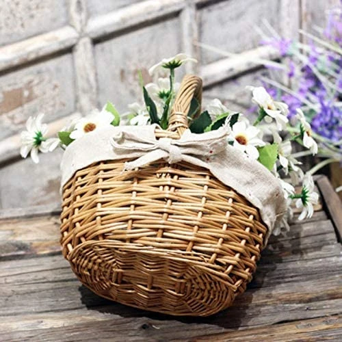 Hand Woven Wicker Basket Simulation Flower Basket