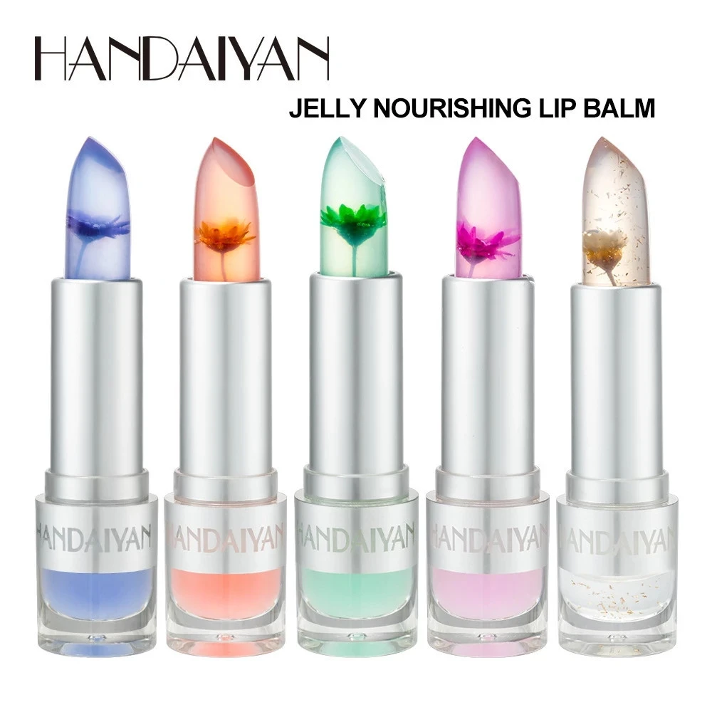 HANDAIYAN 8-color flower warm jelly lipstick flower discoloration moisturizing lipstick no easy to fade Long lasting waterproof