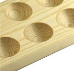 Handmade Counter-Top 10 hole Wooden Egg Tray
