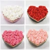 Heart Shaped Decorative Preserved Rose Flower Gift Box for Celebration Valantine&#39;s Day Gift