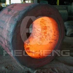 Heated steel ingot