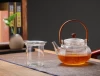 High borosilicate heat resistant glass stripe multi purpose  Coffee pot