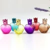 High-end fashion perfume bottle heart shaped glass spray bottle crown cosmetics bottle 34ml