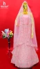 High on Demand Pretty Pink Lehenga Choli with Silver Sequin Detailing in Net Fabric from Indian Supplier
