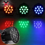 High power profession stage light 12pcs*3W RGB 3in1mini led flat par can stage light for Disco Dj KTV birthday party decorations