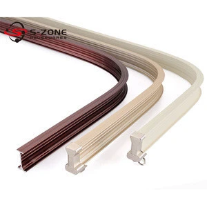 high quality aluminum bendable curtain track, flexible curtain rail with accessories for project
