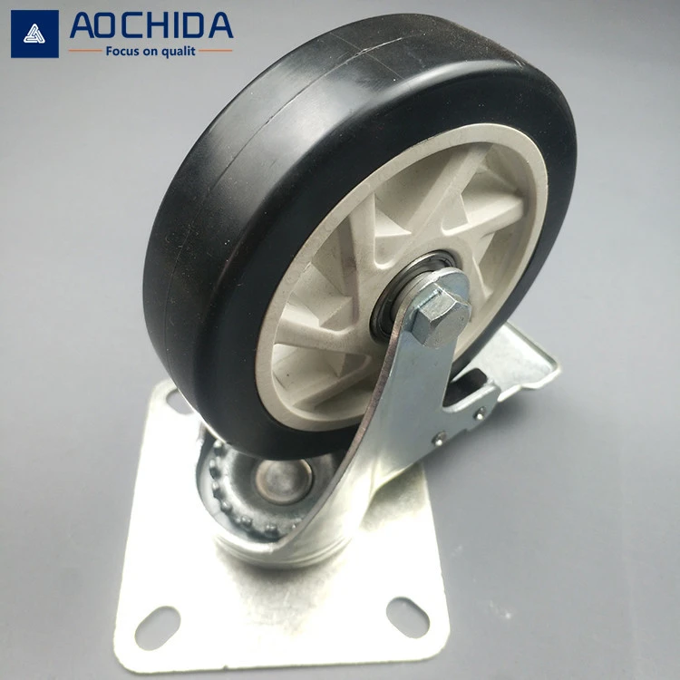 High quality bearing casters, omnidirectional wheels that can be rotated in any direction, with brake pads, Chinese factory