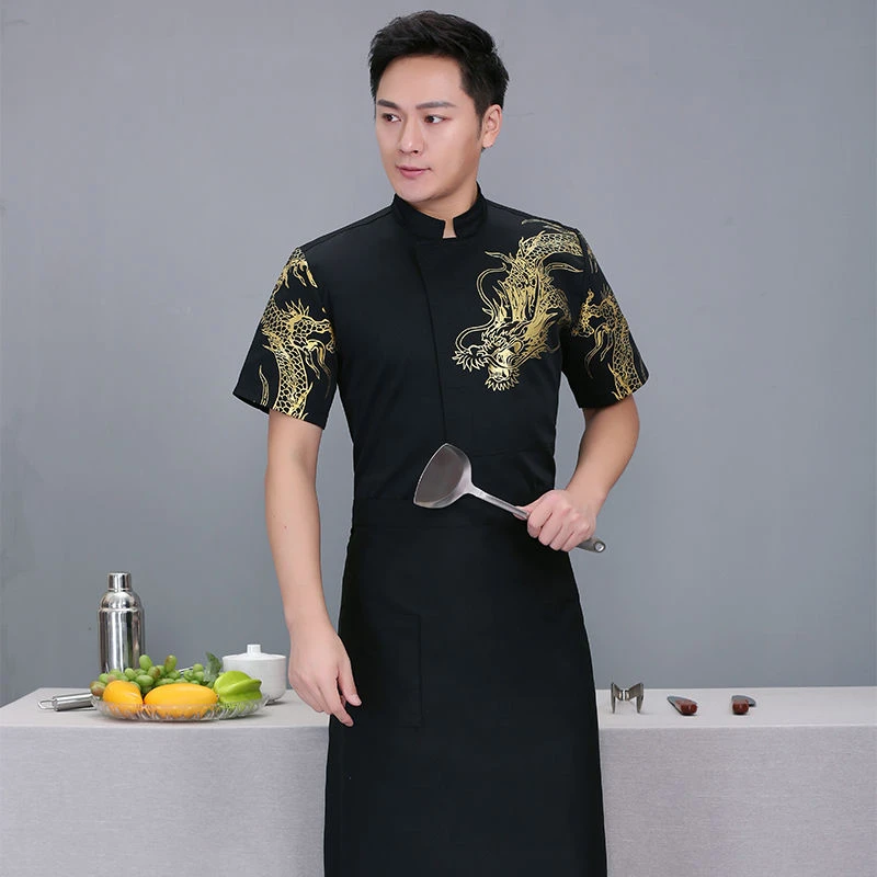 High Quality custom best chef coat chinese restaurant wholesale stock coat white wear jacket chinese waitress chef uniform coat