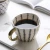 Import High quality daily uses north-europe style multi-patterned coffee cup with gold handle from China