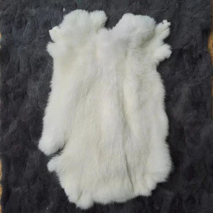 High Quality Fluffy Soft White Genuine Rabbit Fur