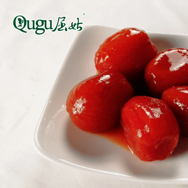 High quality healthy food Fresh Canned peeled tomato  in Syrup manufacturers