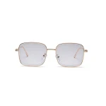 High Quality Light Transparent Sun Glasses Fashion Special Design Shades Metal Small Frame Square Sunglasses