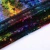High quality multi color sequins hologram tulle mirror embroidery fabric for dresses