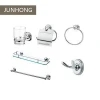 High Quality New 304 Stainless Steel Zinc Alloy bath accessories 6 Pcs set