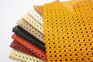 High quality popular embossed woven PU leather for shoes upper machining PU weave material