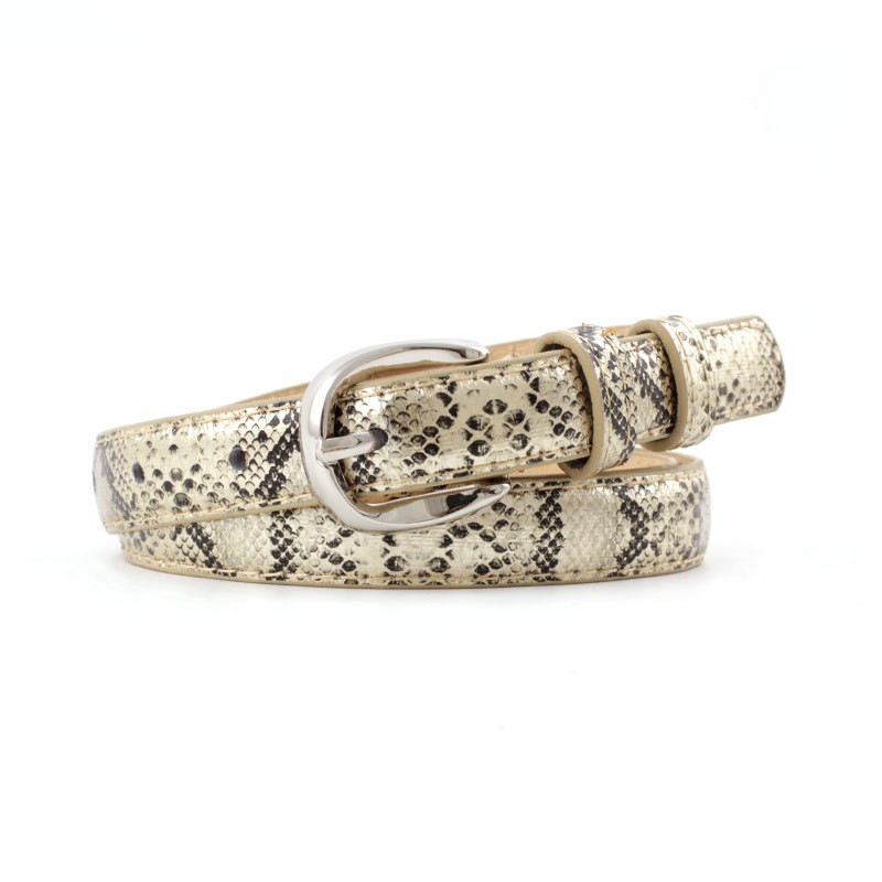 High Quality Snakeskin Leather Women belt Party belt with different colour
