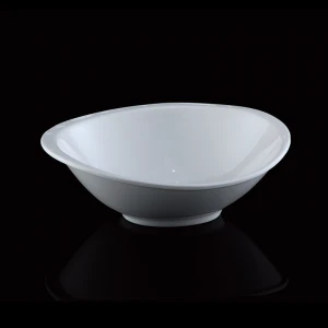 High Quality Wholesale Melamine Oval White Cascading Pasta Plate Plastic Serving Plate
