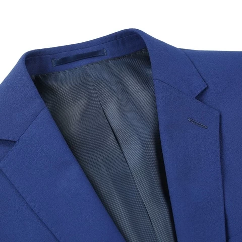 High quality wool fabric royal blue  wool men suit   business suit half canvas 2 piece men suit