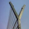 High security construction temporary airport fence with razor barbed wire