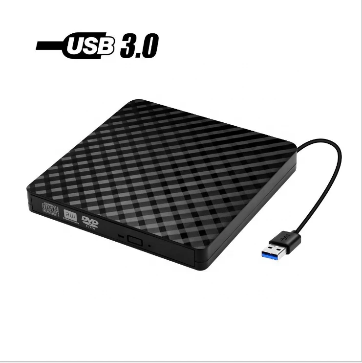High Speed Data Transfer USB 3 0 Portable CD DVD RW Burner Slim DVD CD Writer Player External DVD Drive USB 3 0 Max Laptop Black