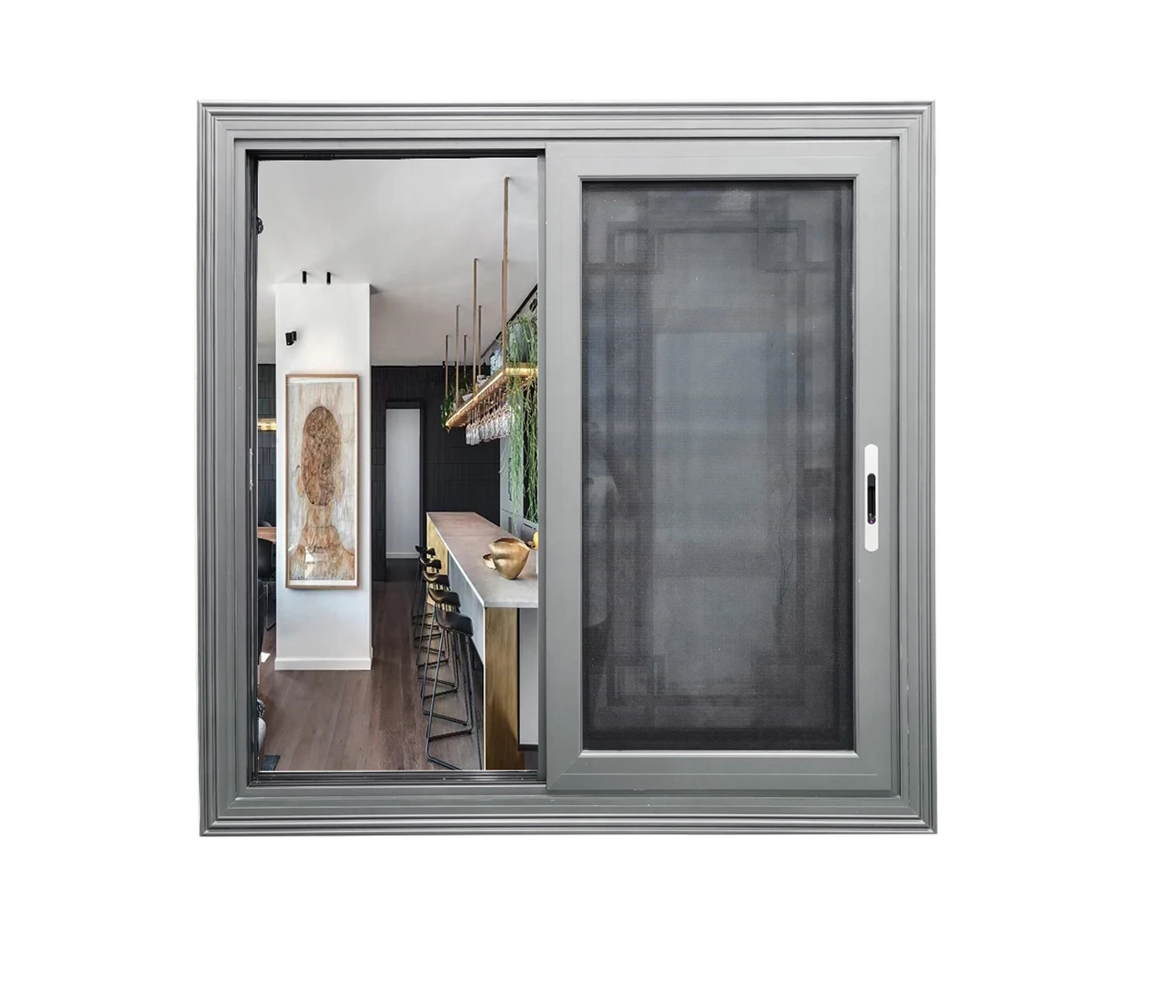Hiseng  contemporary security home aluminum sliding window