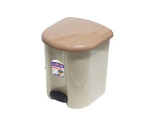 Home appliance plastic waste bin plastic trash storage bin with lid nice color 1023