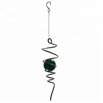 Home Garden decor Classic Gazing Ball Metal tail wind spinner with spiral hook